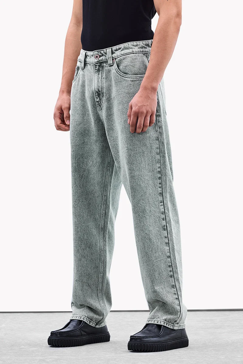 Snitch  Washed Baggy Core Lab Jeans for Men | Best Price UAE
